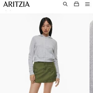 TNA Waffle knit zip up